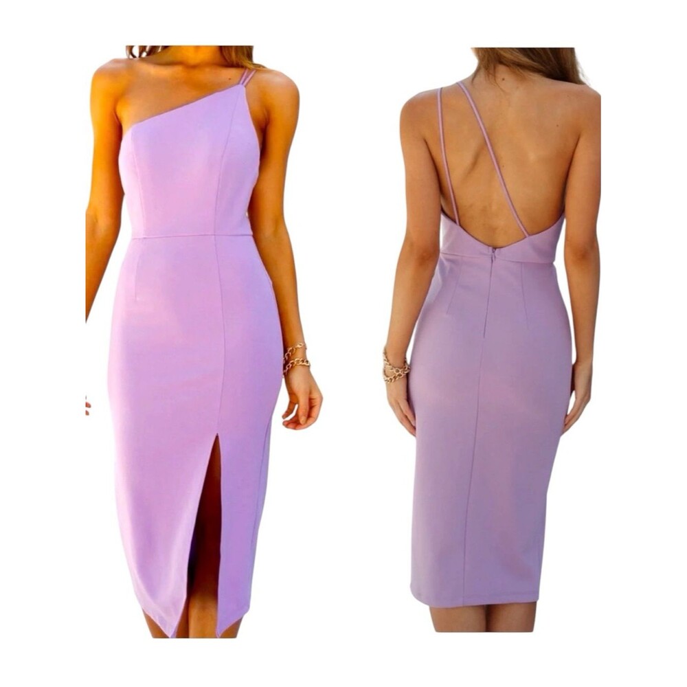 Hello Molly Taking It Back Midi Dress In Lilac Womens Size Small NWT